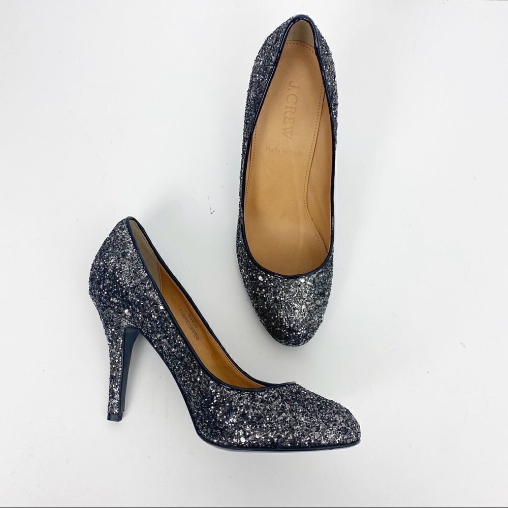 J.Crew Mona Glitter Pumps